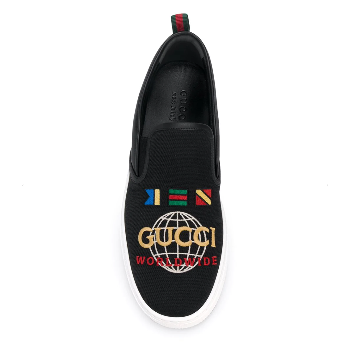Gucci Dublin Worldwide Slip on Sneakers in Black