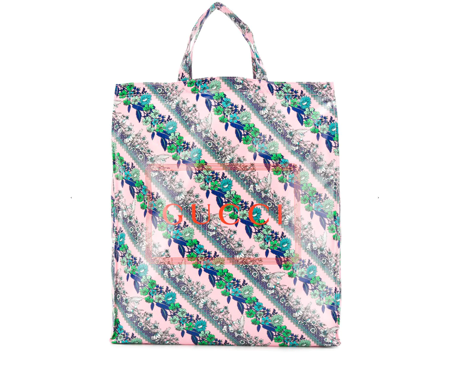 Gucci Monte Carlo Floral Logo Print Tote in Dry Rose