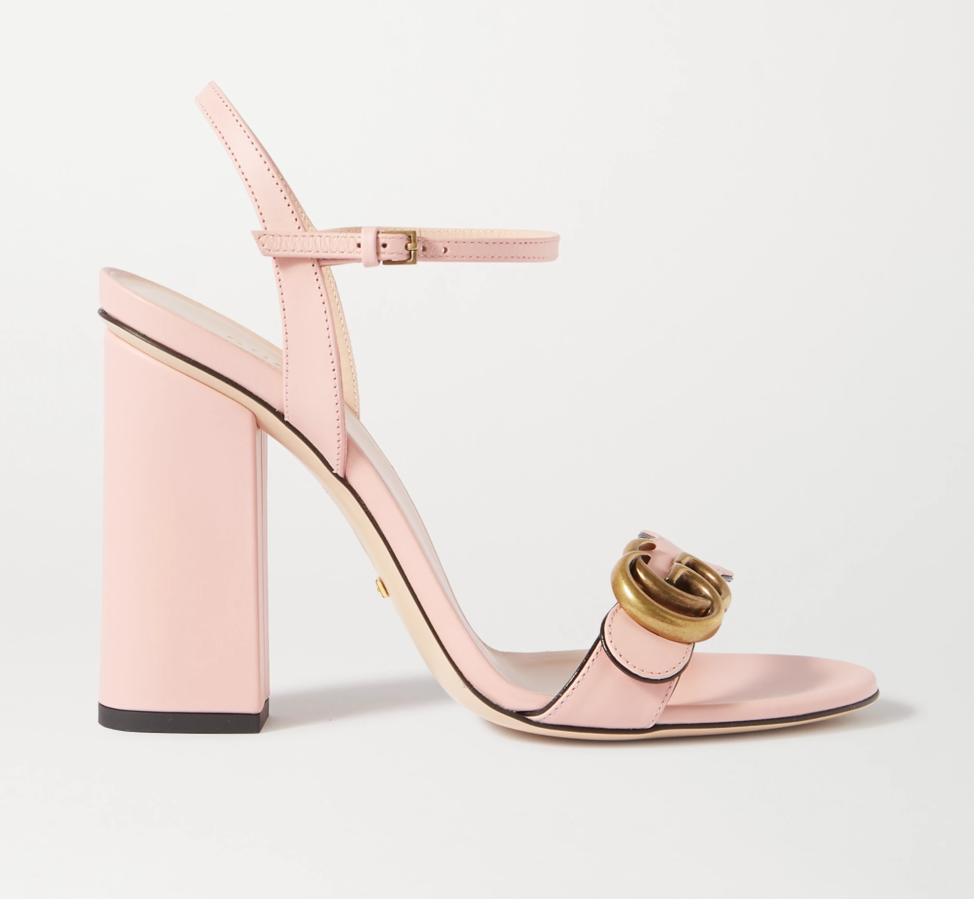 Gucci GG Marmont Block Heel Sandal in Perfect Pink