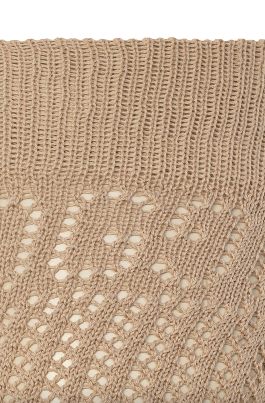 Gucci Knit Knee High Socks with GG Logos in Sand Beige