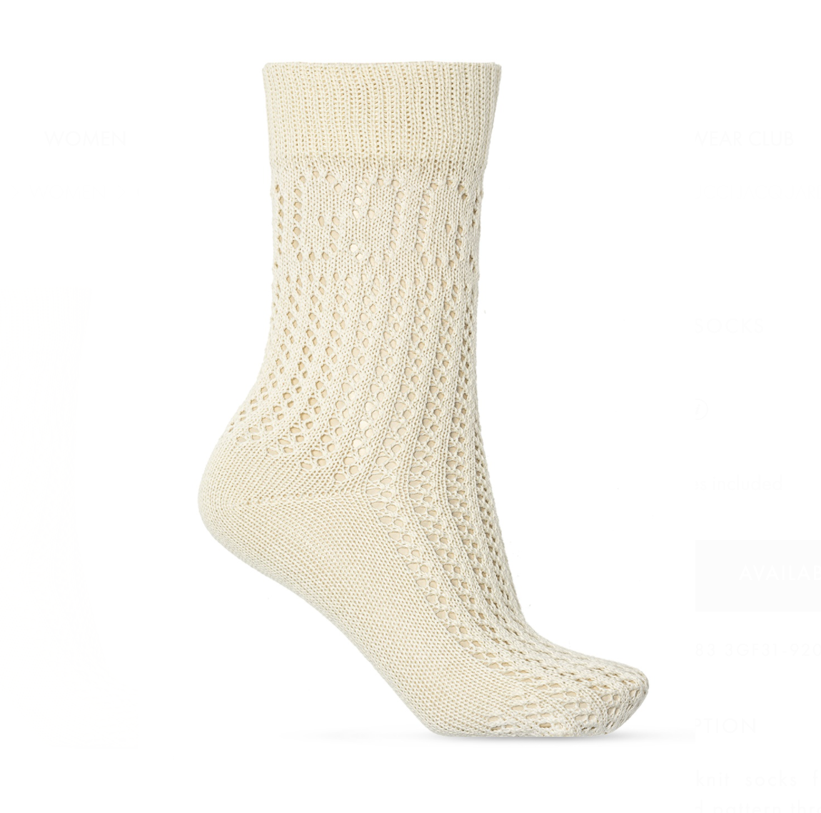 Gucci GG Logo Cuff Lit Lady Knit Socks in Ivory