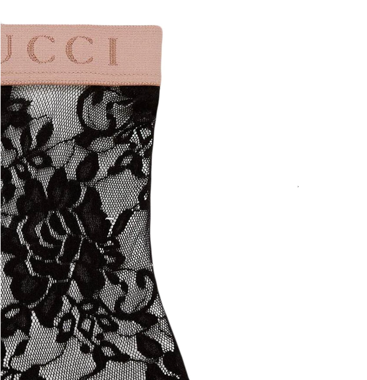 Gucci Floral Lace Ankle Socks in Black