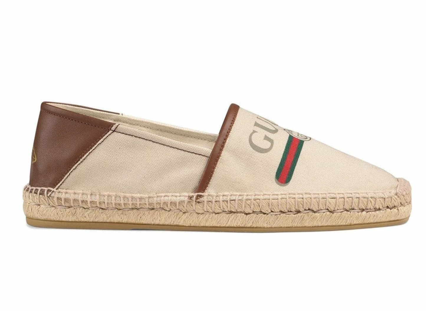 Gucci Logo Canvas Espadrilles in White