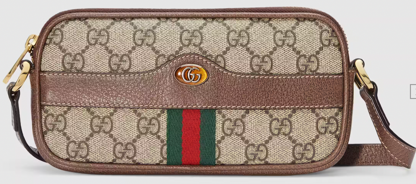 Gucci Ophidia Interlocking GG Canvas with Webbing Shoulder Bag