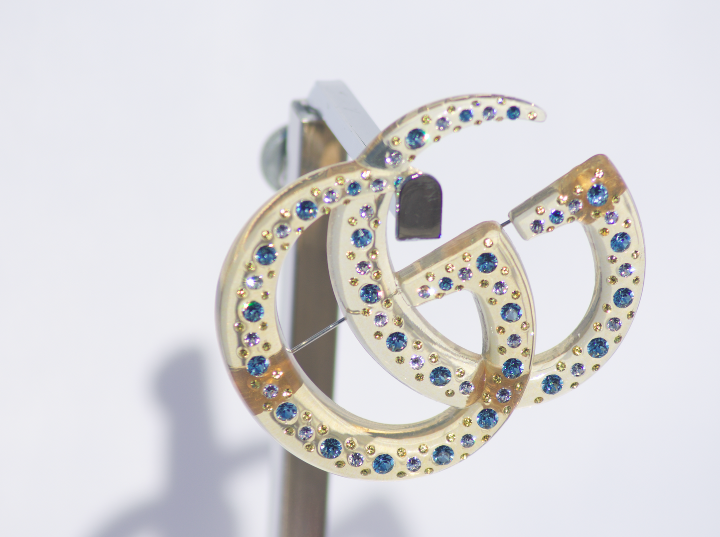 Gucci GG Resin Brooch with Crystals