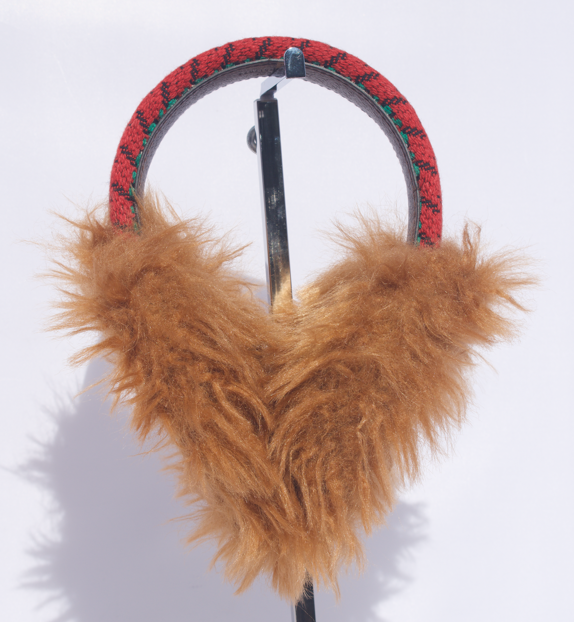Gucci Houndstooth Wool Earmuffs with Interlocking G