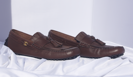 Gucci Men's Brown Driving Shoe with Tassel