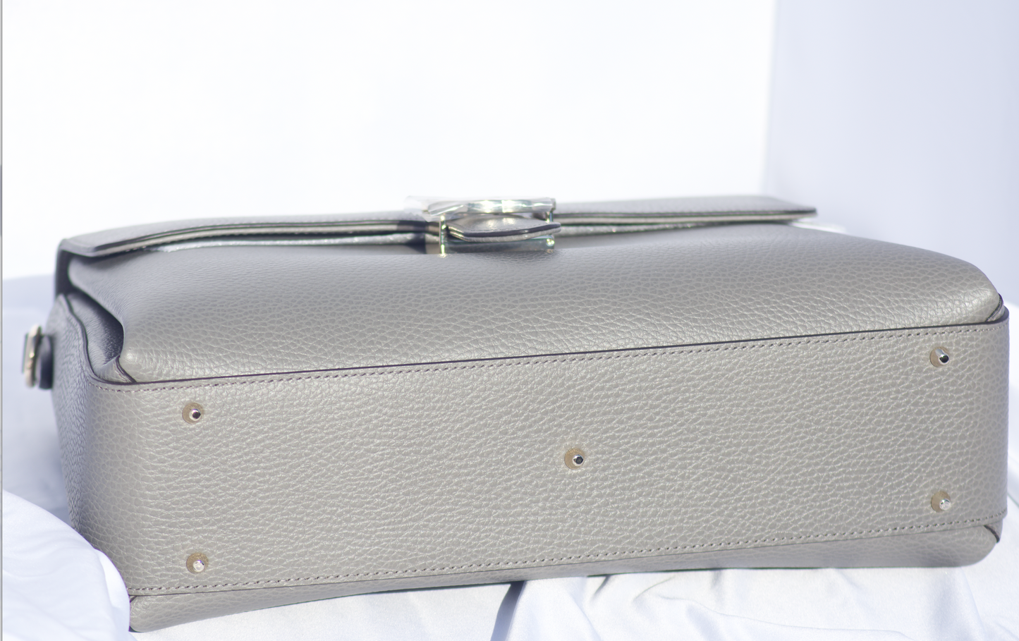 Gucci Large Top Handle Interlocking GG Crossbody in Gray