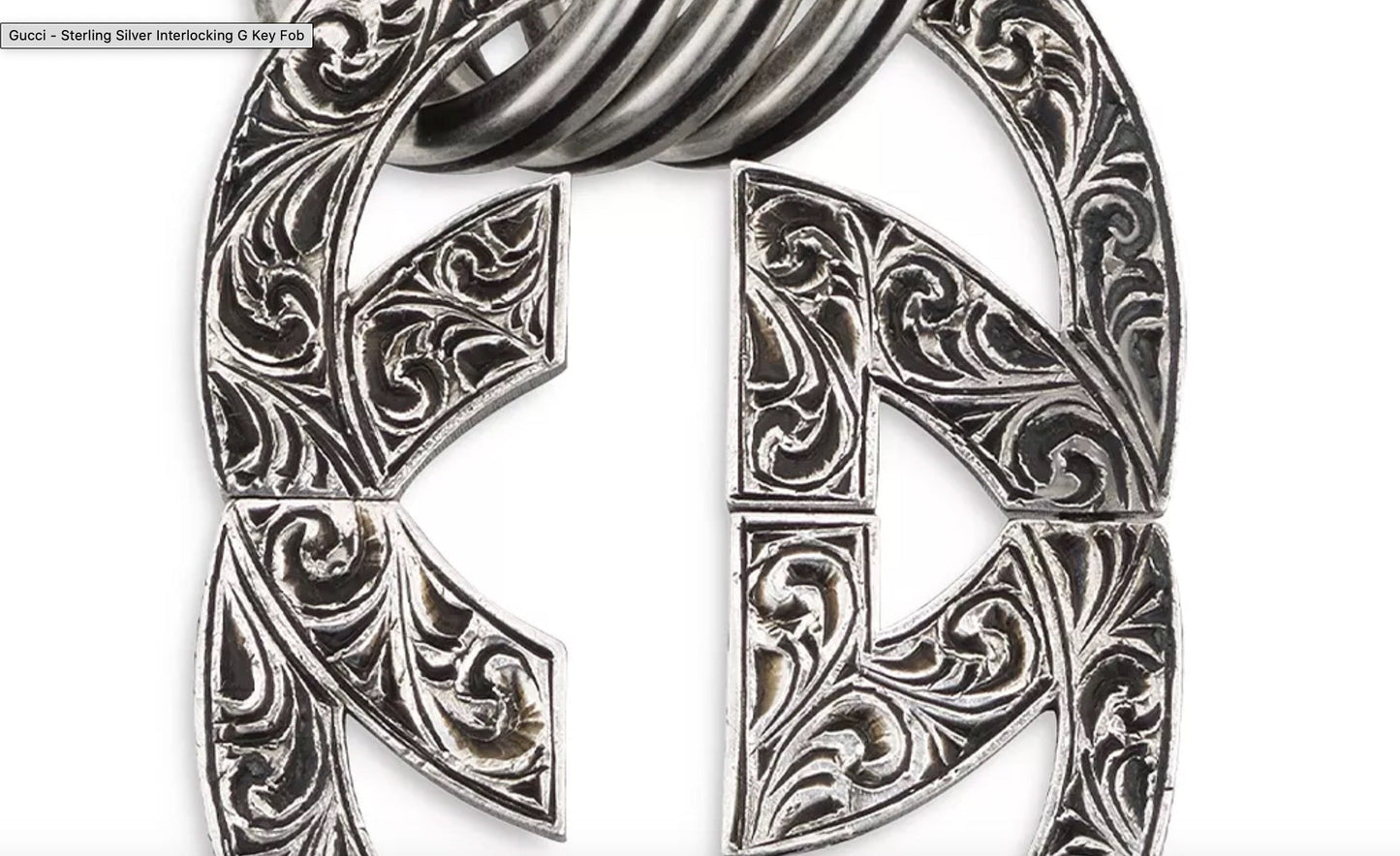 Gucci Engraved Interlocking GG Key Chain