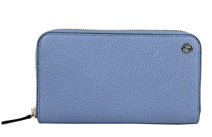Gucci Original Leather Dollar Calf Wallet in Mineral Blue