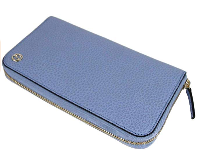 Gucci Original Leather Dollar Calf Wallet in Mineral Blue