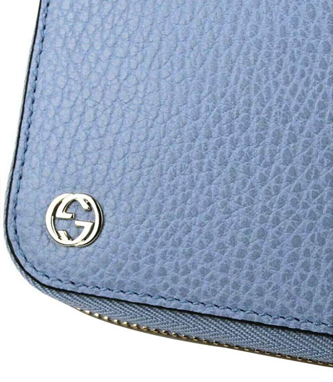 Gucci Original Leather Dollar Calf Wallet in Mineral Blue
