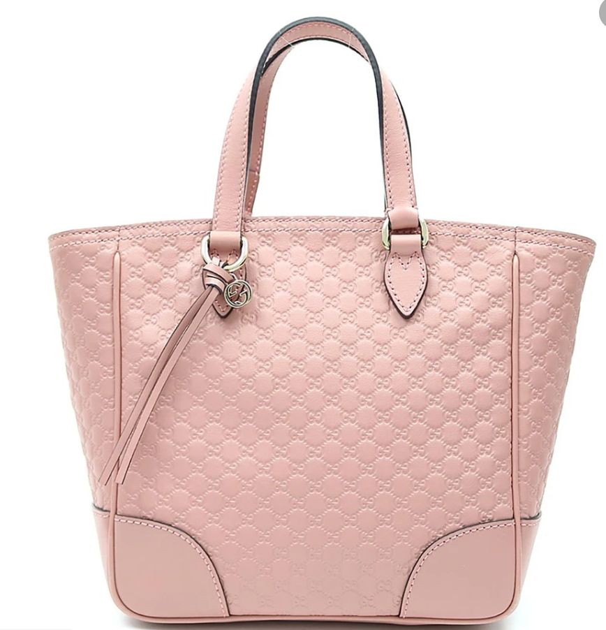 Gucci GG Microgussima Small Tote Crossbody in Pink