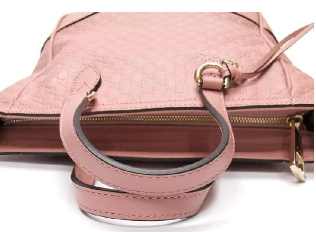Gucci GG Microgussima Small Tote Crossbody in Pink