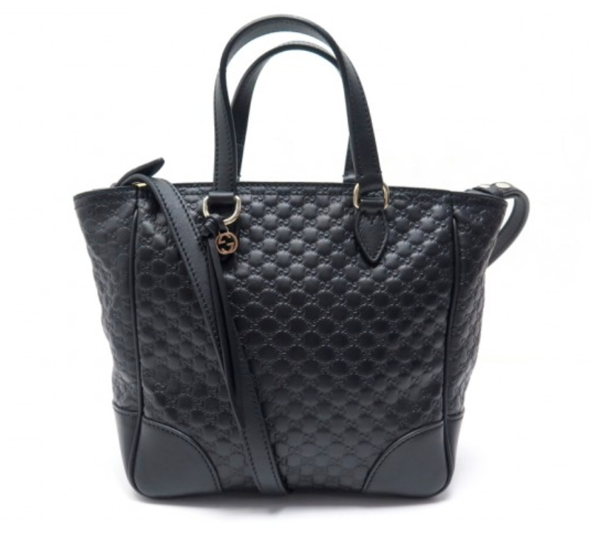 Gucci GG Microgussima Small Tote Crossbody in Black