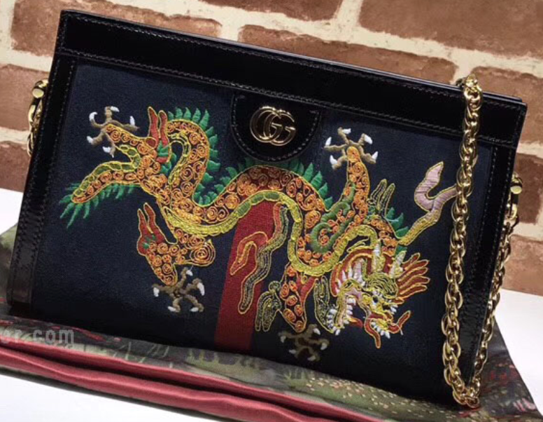 Gucci Ophidia Embroidered Medium Shoulder Bag