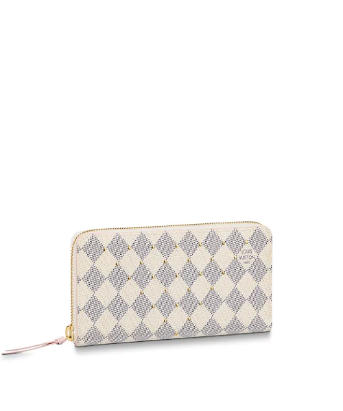 Louis Vuitton Clemence Wallet Damier Azur Canvas Rose Ballerine