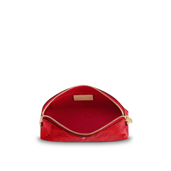 Louis Vuitton Cosmetic Pouch Monogram Vernis Leather Cherry