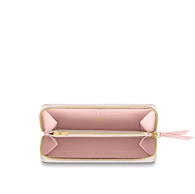 Louis Vuitton Clemence Wallet Damier Azur Canvas Rose Ballerine