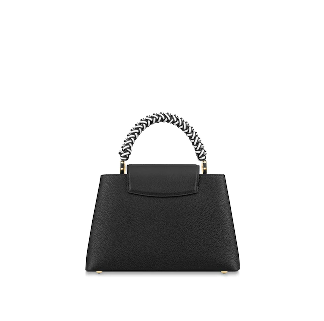 Louis Vuitton Capucine PM Handbag Taurillon Leather Noir/Blanc