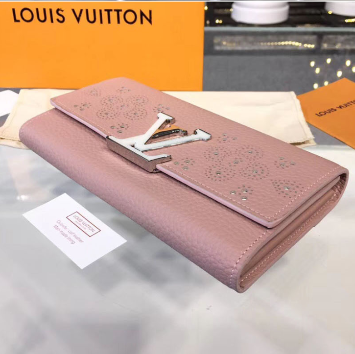 Louis Vuitton Compact Wallet Taurillion Leather Magnolia