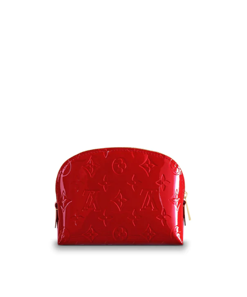 Louis Vuitton Cosmetic Pouch Monogram Vernis Leather Cherry