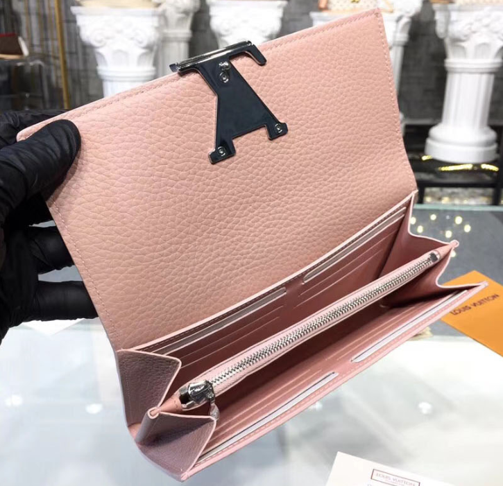 Louis Vuitton Compact Wallet Taurillion Leather Magnolia