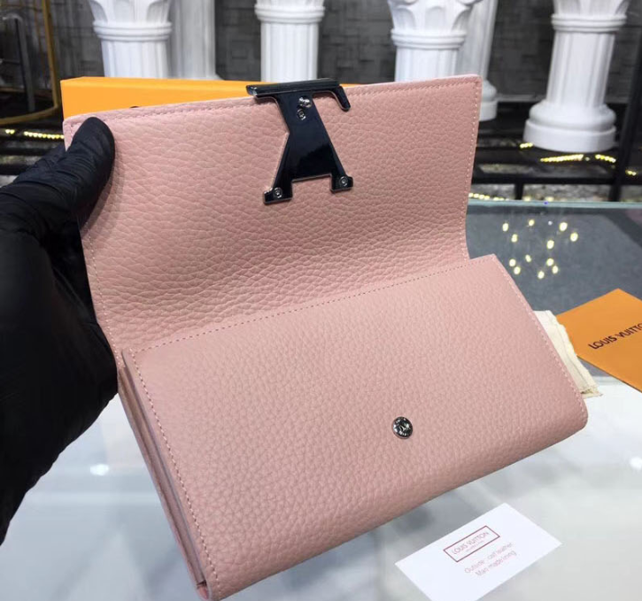 Louis Vuitton Compact Wallet Taurillion Leather Magnolia