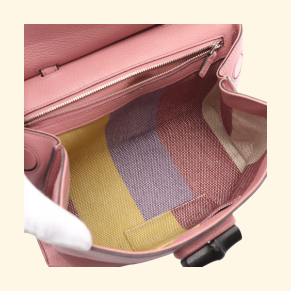 Gucci Daily Bamboo Handbag Leather Pink