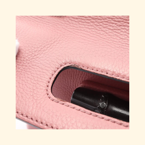Gucci Daily Bamboo Handbag Leather Pink