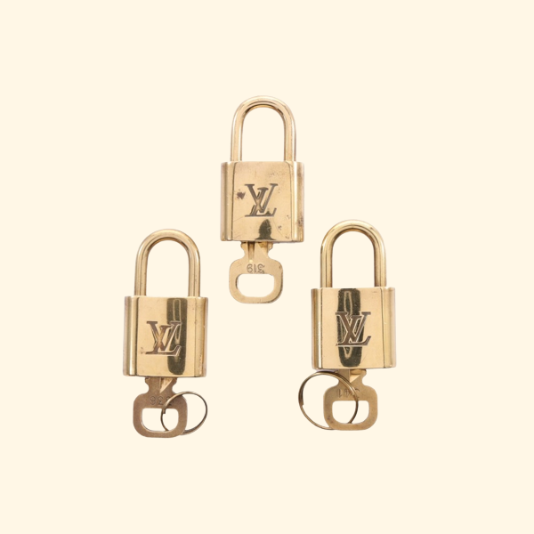 Louis Vuitton Gold Metal Lock&Key