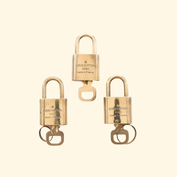 Louis Vuitton Gold Metal Lock&Key