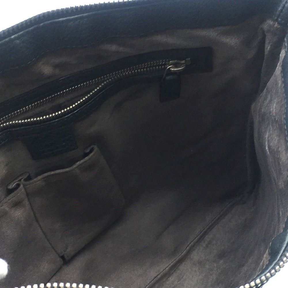 GUCCI Shoulder Bag 233329 leather Dark gray type No Gusset All Leather Leather Business A4 document storage mens Used
