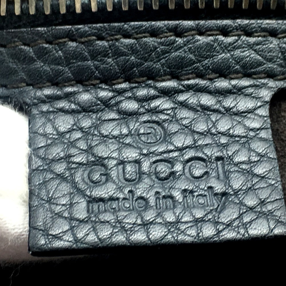 GUCCI Shoulder Bag 233329 leather Dark gray type No Gusset All Leather Leather Business A4 document storage mens Used