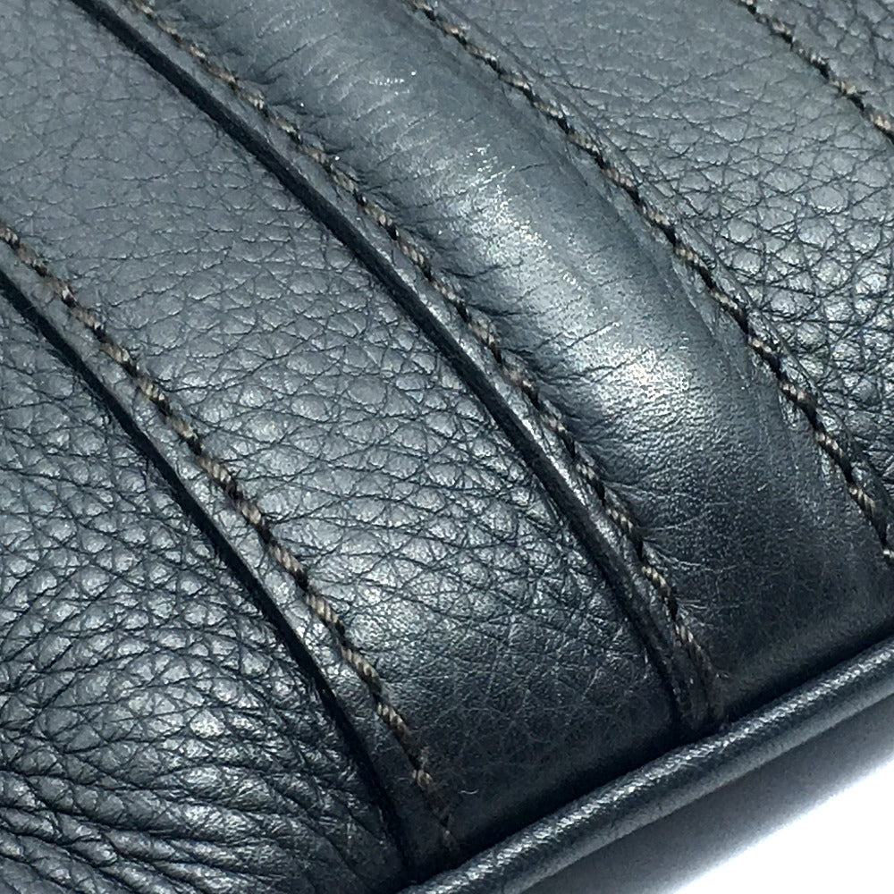 GUCCI Shoulder Bag 233329 leather Dark gray type No Gusset All Leather Leather Business A4 document storage mens Used
