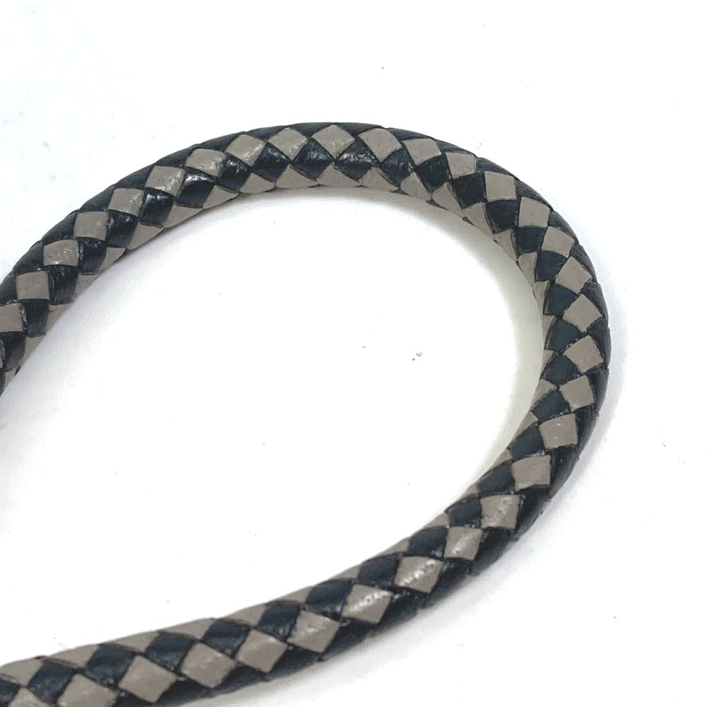 HERMES bracelet leather Black Grey Accessories Jumbo bracelet Women Used
