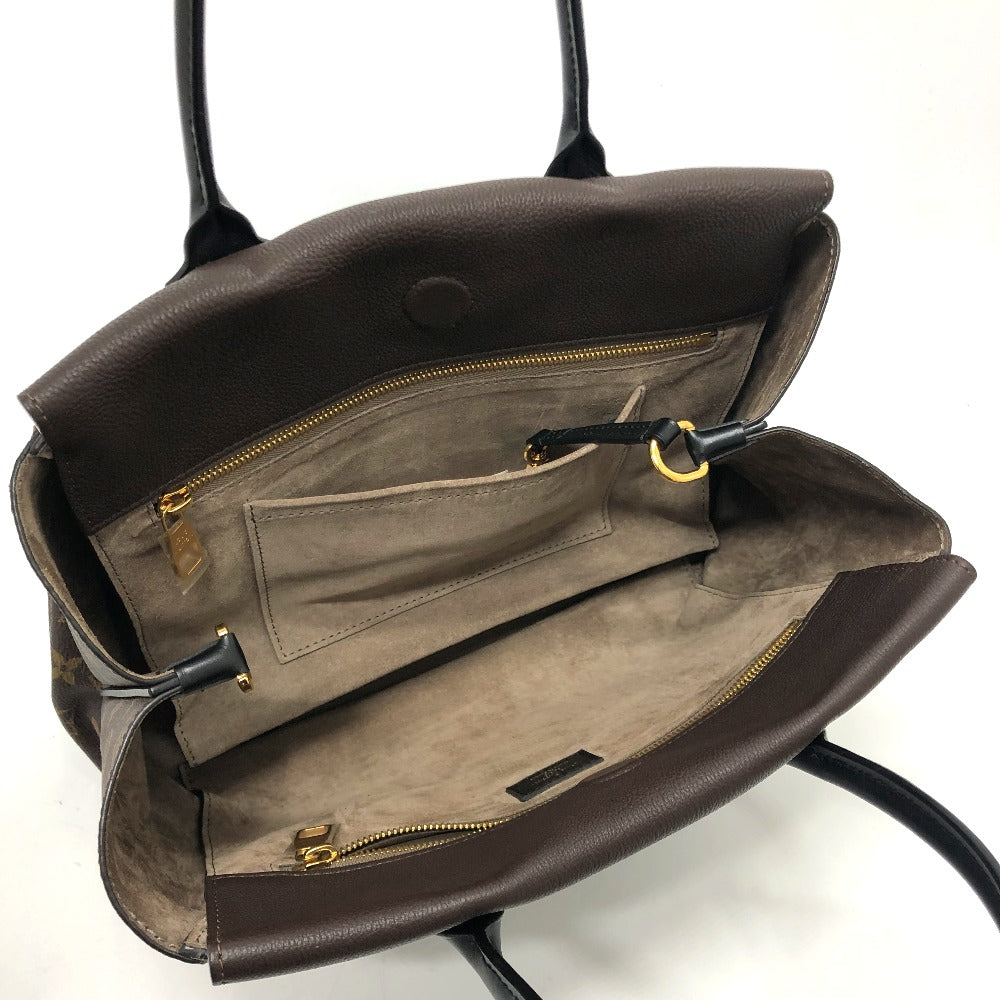 LOUIS VUITTON Handbag M41061 Monogram canvas, Cuir Orfevre leather Brown Monogram Tote W PM Women Used