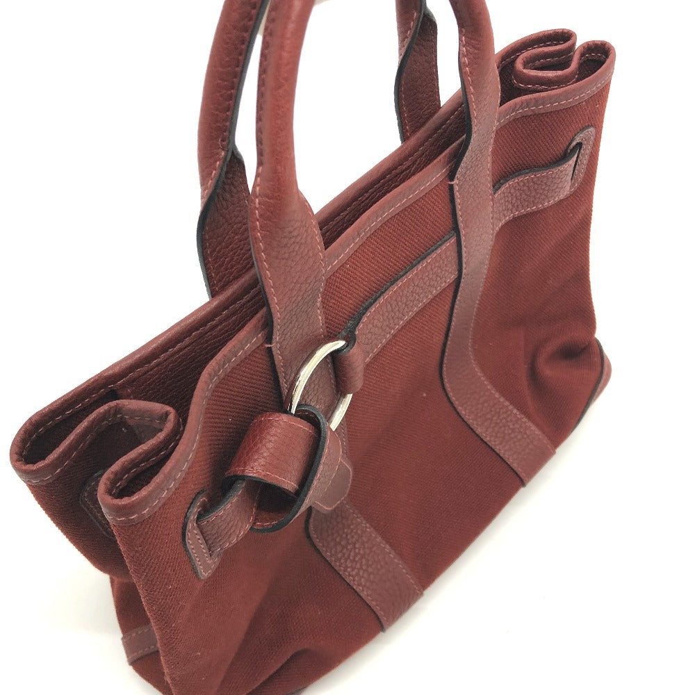 HERMES Tote Bag Canvas / leather Bordeaux Petite lettuce Women Used