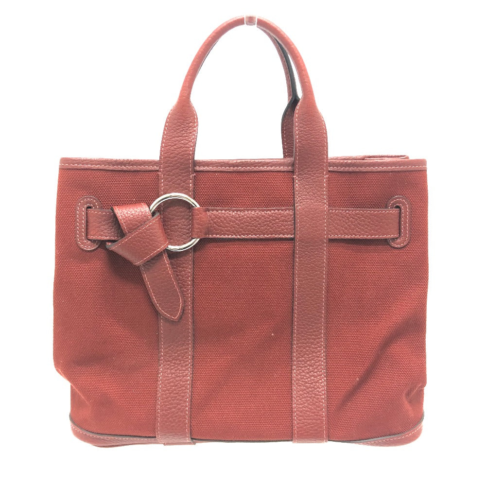 HERMES Tote Bag Canvas / leather Bordeaux Petite lettuce Women Used