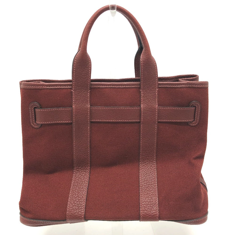 HERMES Tote Bag Canvas / leather Bordeaux Petite lettuce Women Used