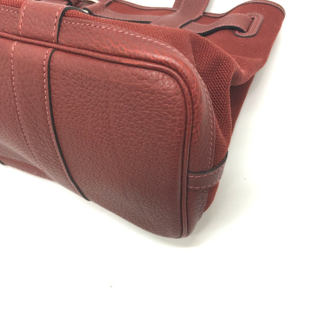 HERMES Tote Bag Canvas / leather Bordeaux Petite lettuce Women Used