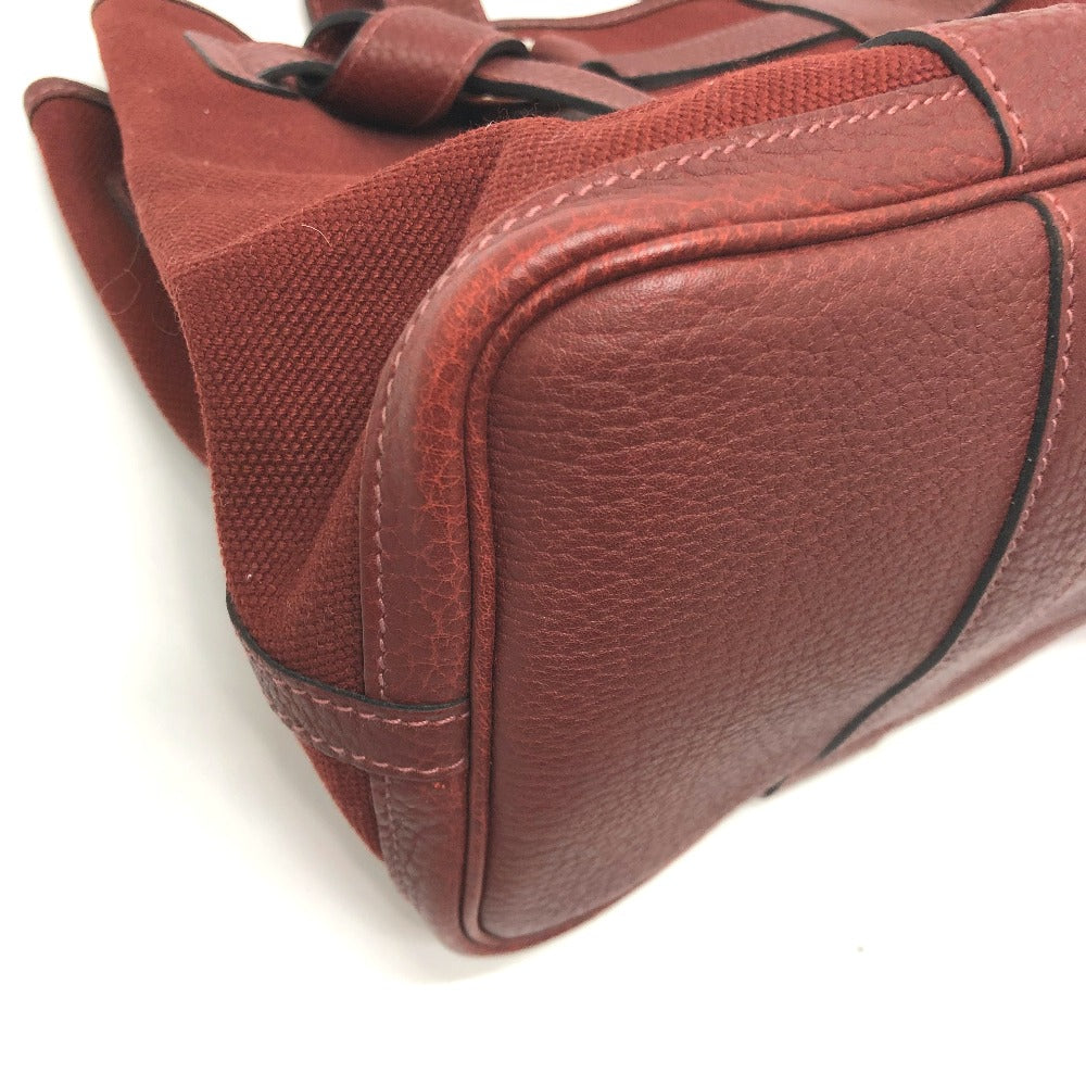 HERMES Tote Bag Canvas / leather Bordeaux Petite lettuce Women Used