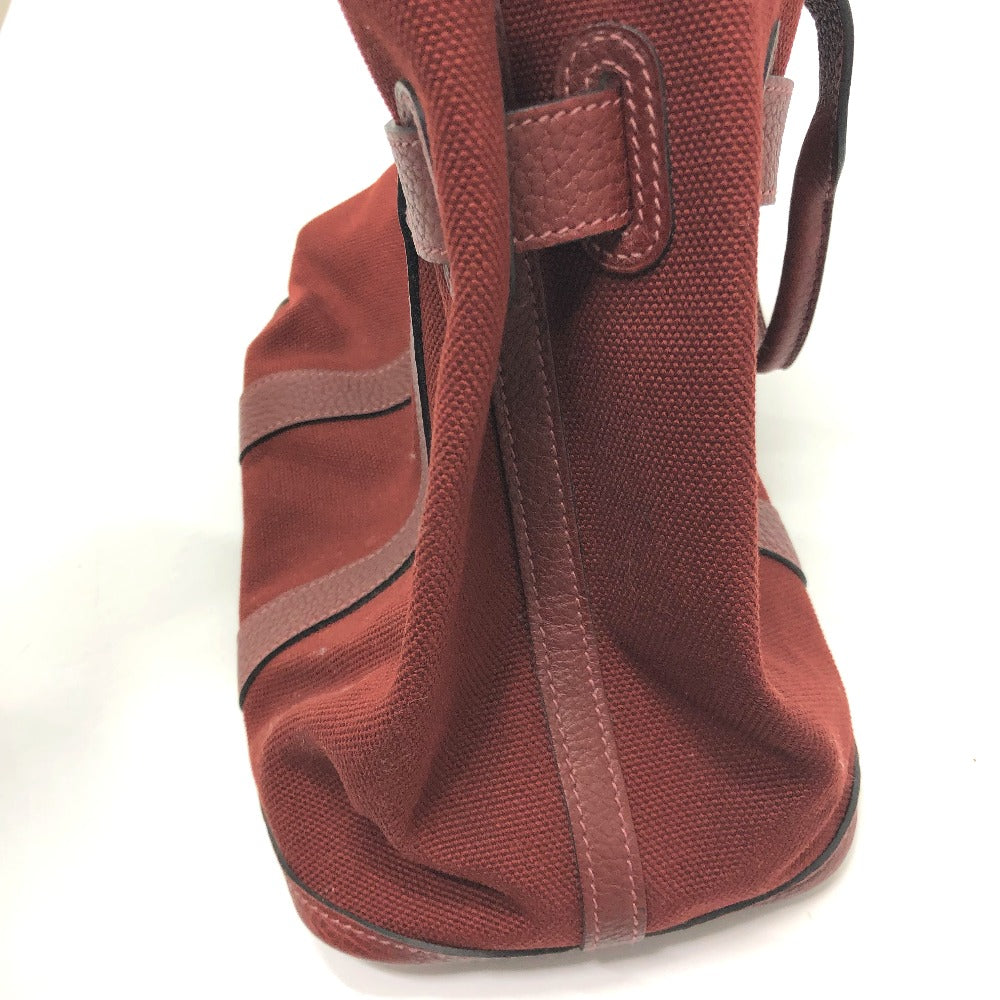 HERMES Tote Bag Canvas / leather Bordeaux Petite lettuce Women Used
