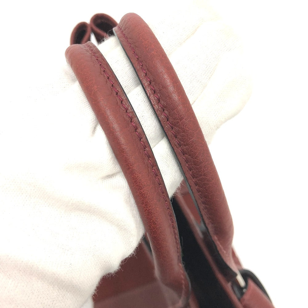 HERMES Tote Bag Canvas / leather Bordeaux Petite lettuce Women Used