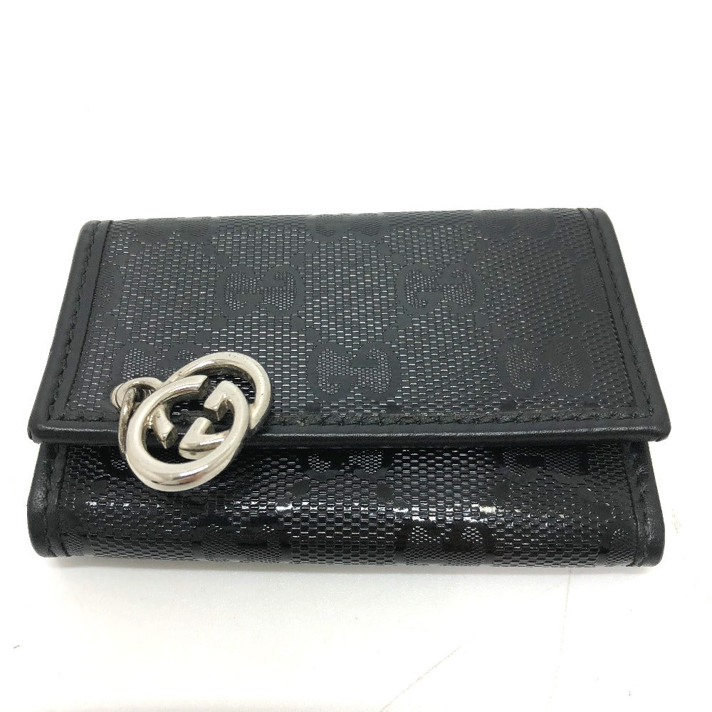 GUCCI Key case Key holder  212111 GG implementation black GG implementation six hooks