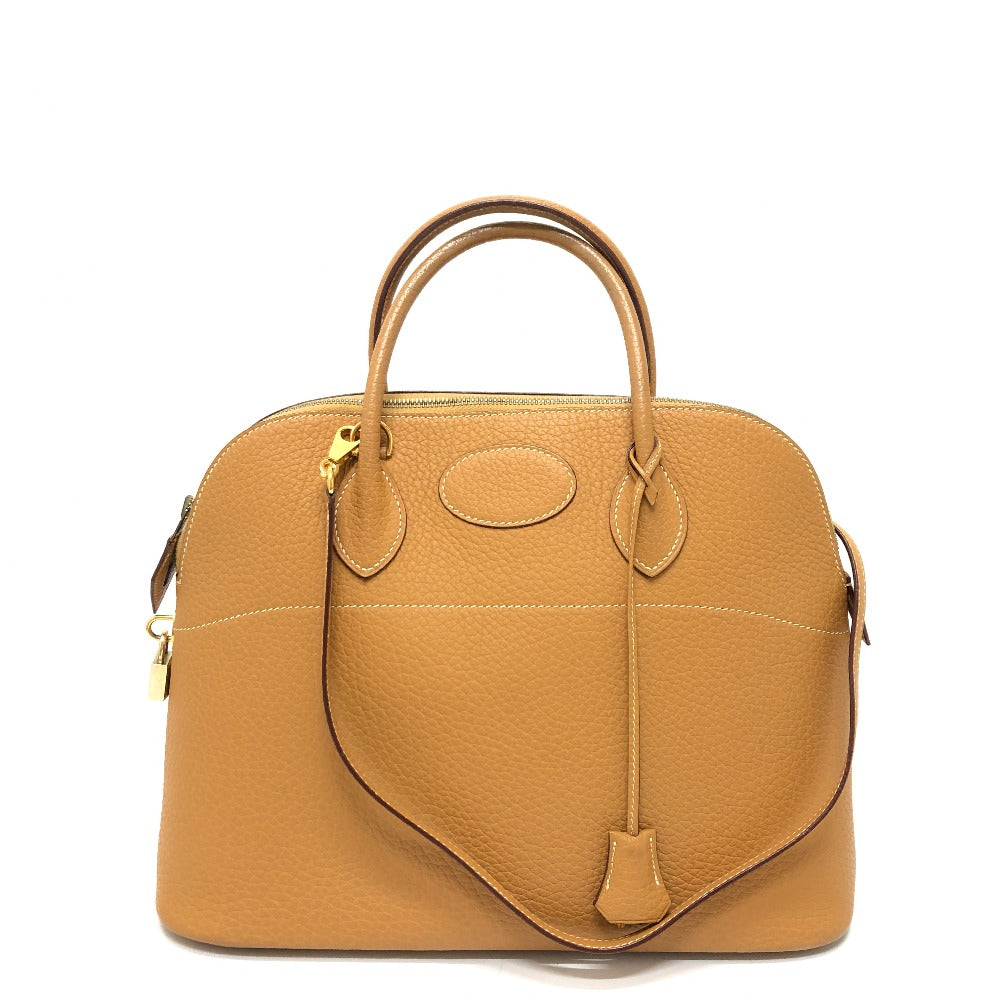 HERMES Handbag Fjord Brown Bored 37 Women Used