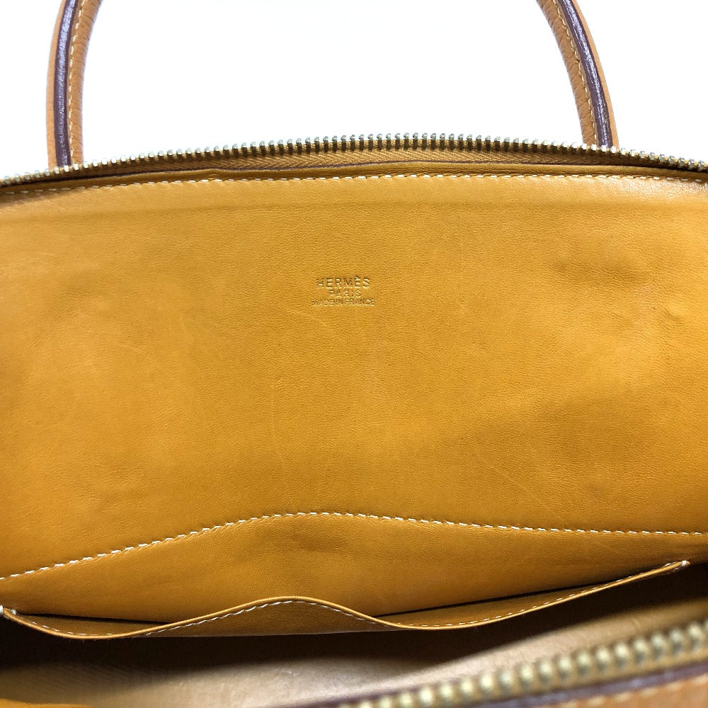 HERMES Handbag Fjord Brown Bored 37 Women Used