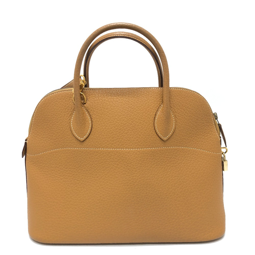 HERMES Handbag Fjord Brown Bored 37 Women Used