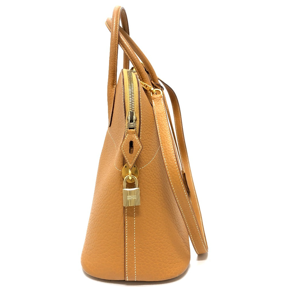 HERMES Handbag Fjord Brown Bored 37 Women Used