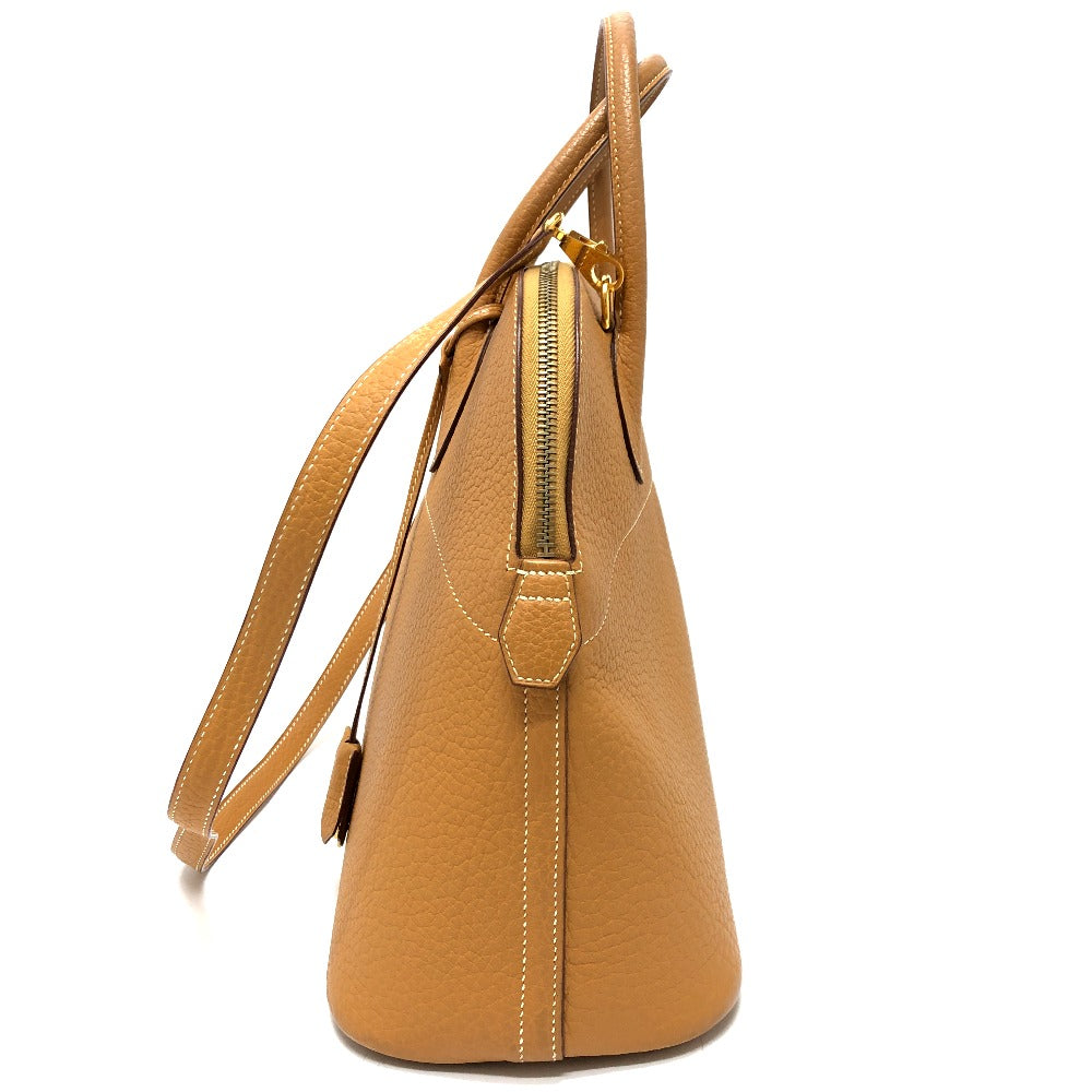 HERMES Handbag Fjord Brown Bored 37 Women Used
